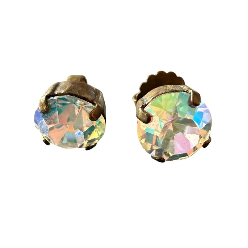 Sorrelli Crystal Brass Tone Stud Earrings